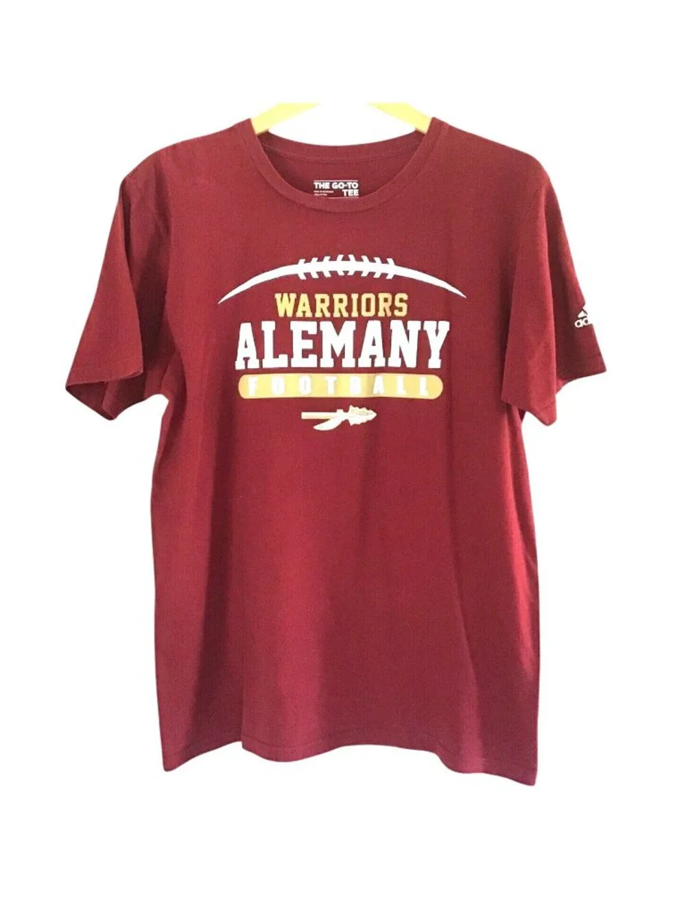 ADIDAS- THE GO TO TEE- MENS ALEMANY GRAPHIC 100% COTTON SHORT SLEEVE T-SHIRT SIZ